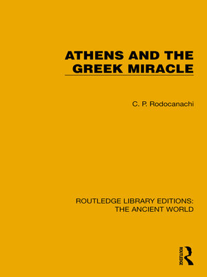 cover image of Athens and the Greek Miracle